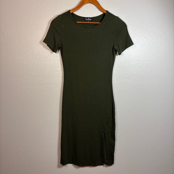 Lulus Flatter Me Bodycon Mini Dress - Olive Green - Picture 4 of 7